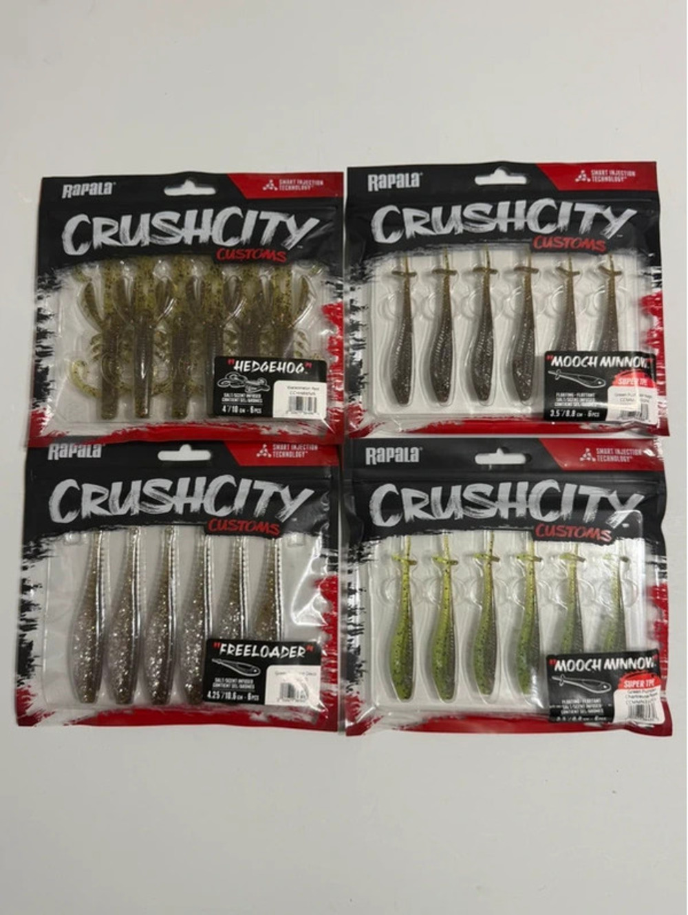 Rapala Crush City Customs Soft Baits & Lures Assortment - Multi Color, Brand New